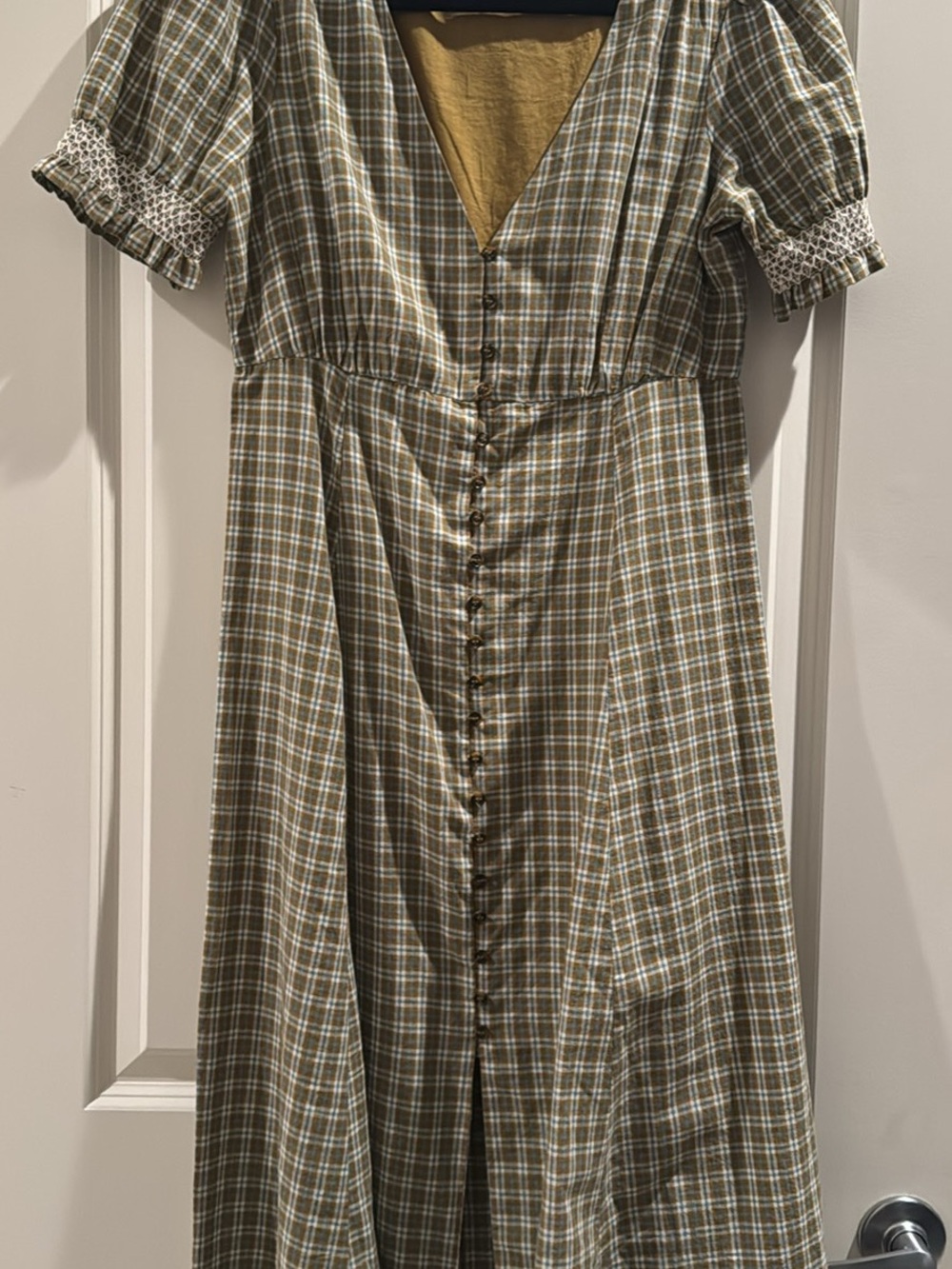 Sézane Solia Newcastle Checkquered Check Print Dress 36/4 - Picture 2 of 2